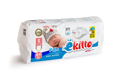 Подгузники на липучках EKITTO PREMIUM "S"